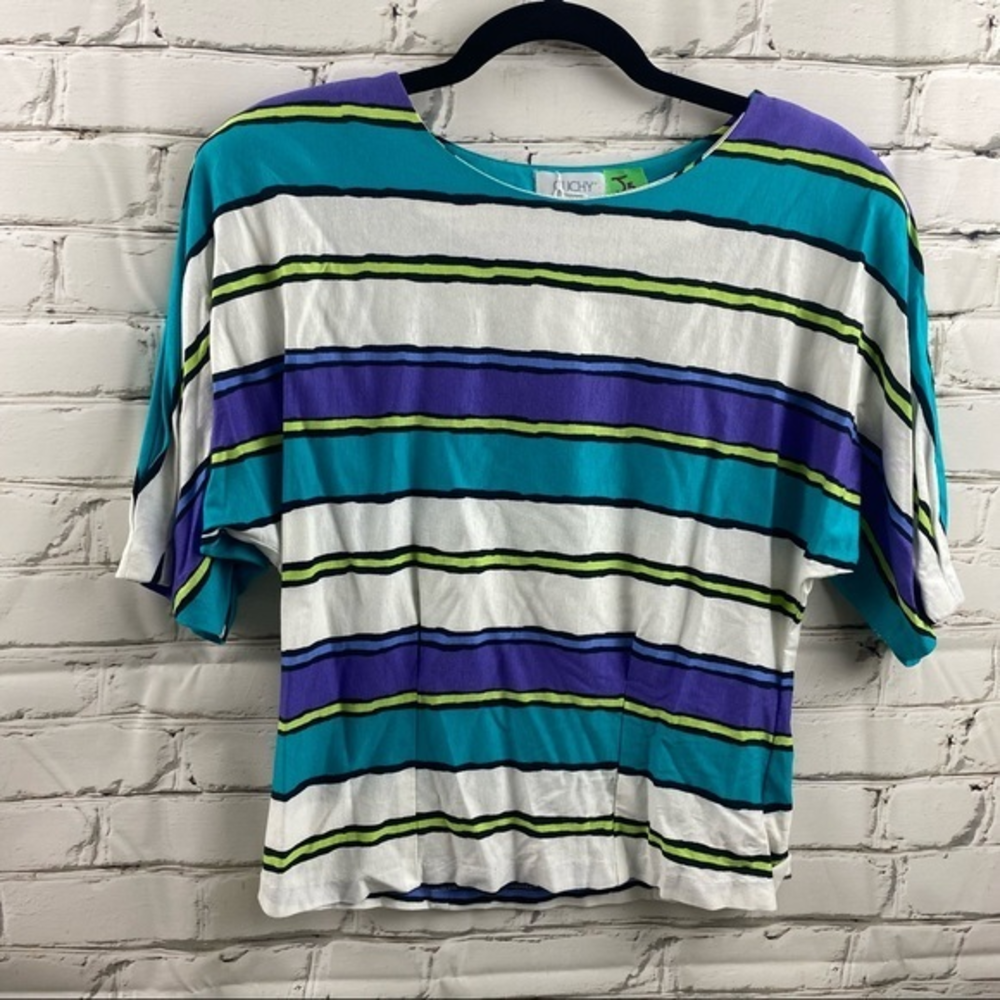 Clichy vintage striped t shirt with‎ shoulder pads